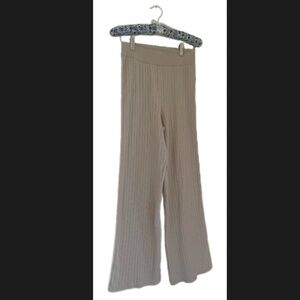 Abercrombie & Fitch Women’s High-rise Ribbed Boot Pants in Cream Size Small